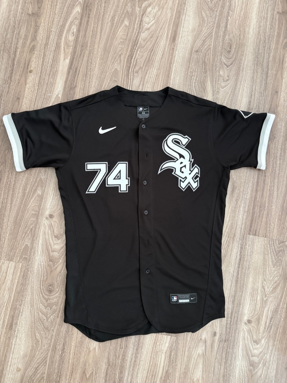 Nike Black Chicago White Sox Baseball Jersey with White Accents - #74